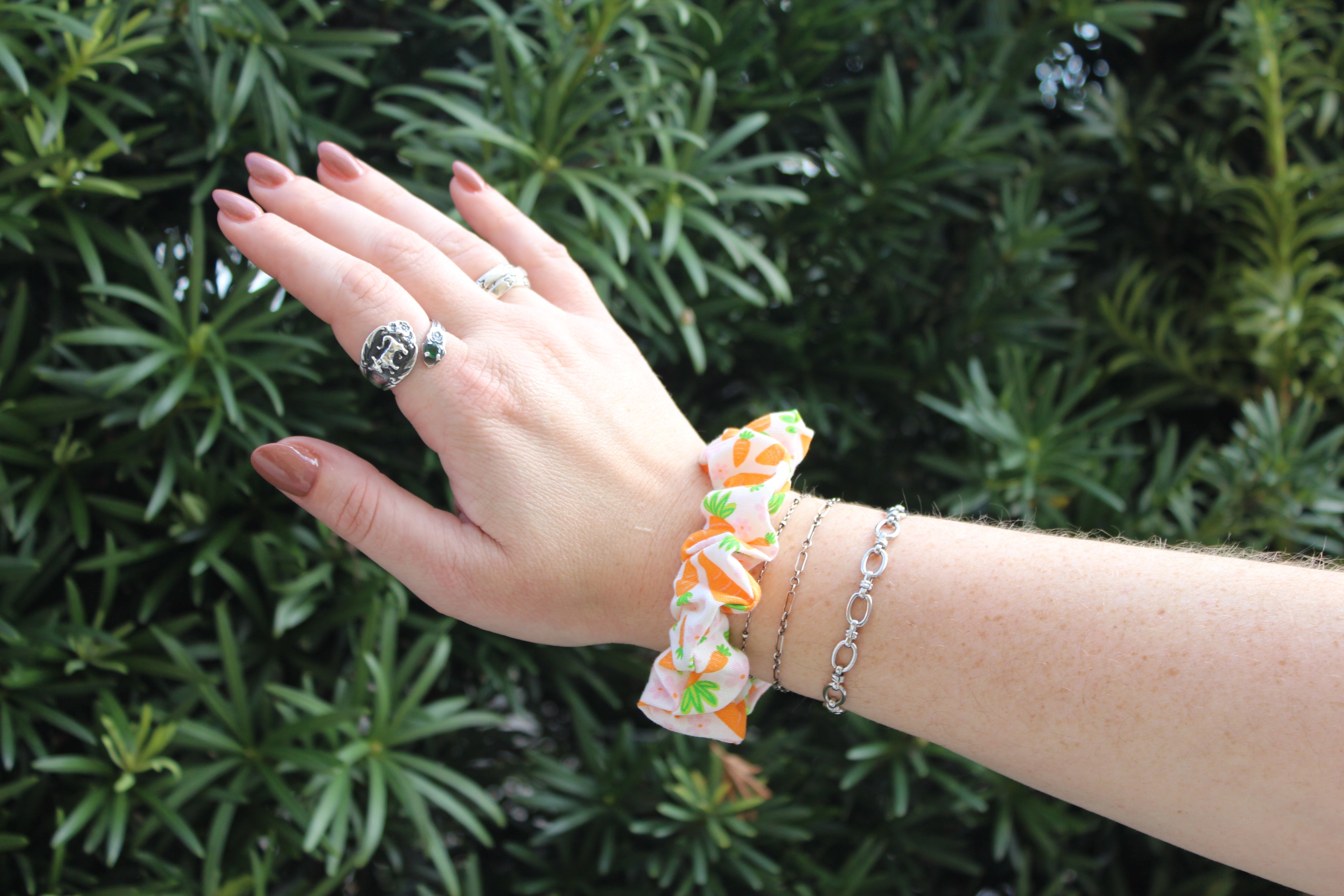 Carrot Cake Matching Hair Scrunchie