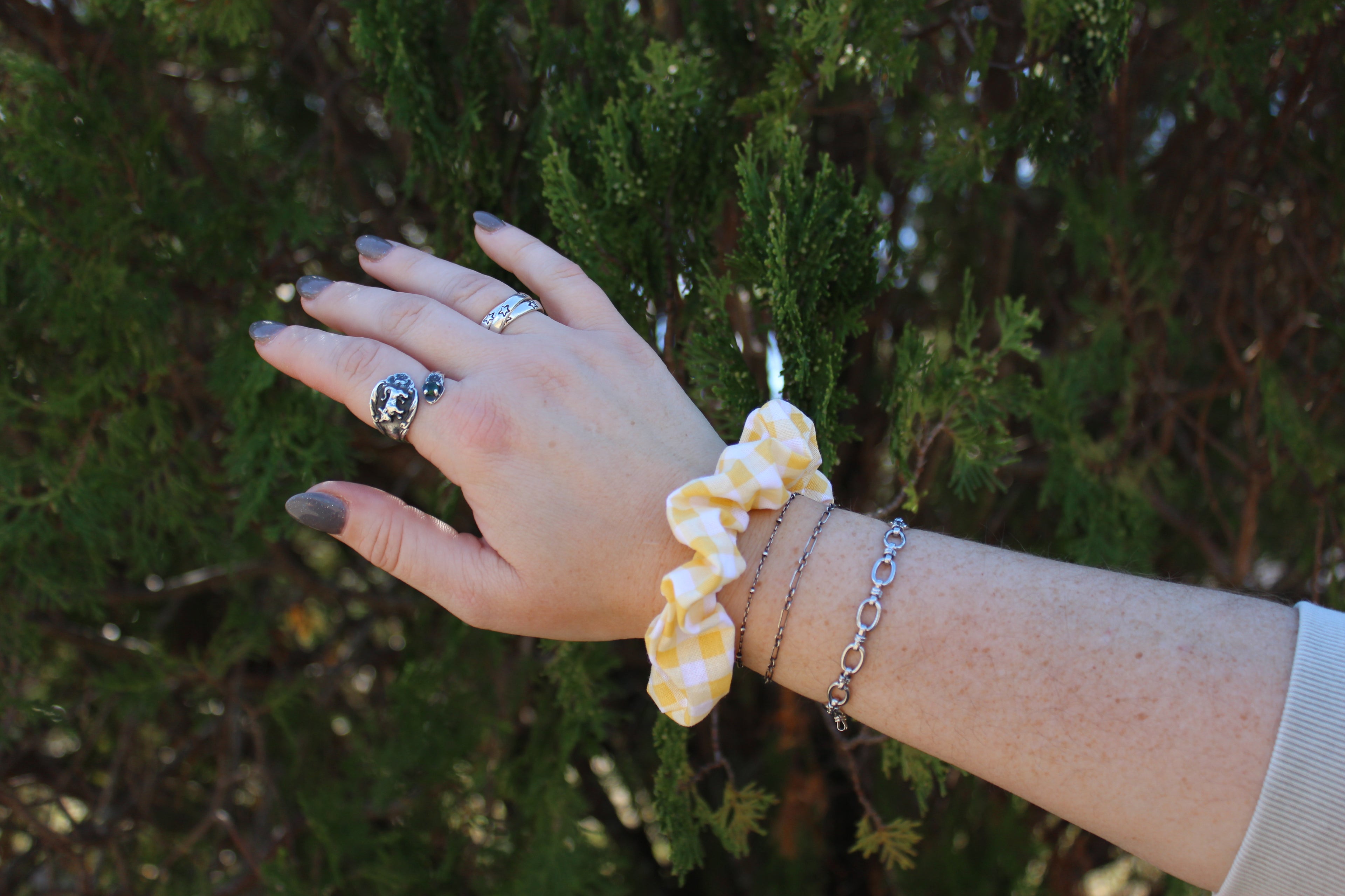 Mustard Classic Matching Hair Scrunchie