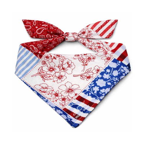 Patchwork – Summer Tie-On Dog Bandana