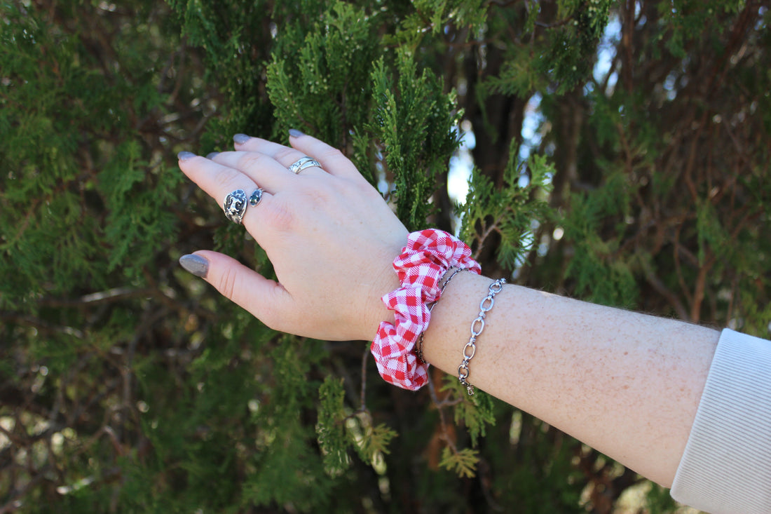 Classic Ketchup Matching Hair Scrunchie - Dreamy Tea