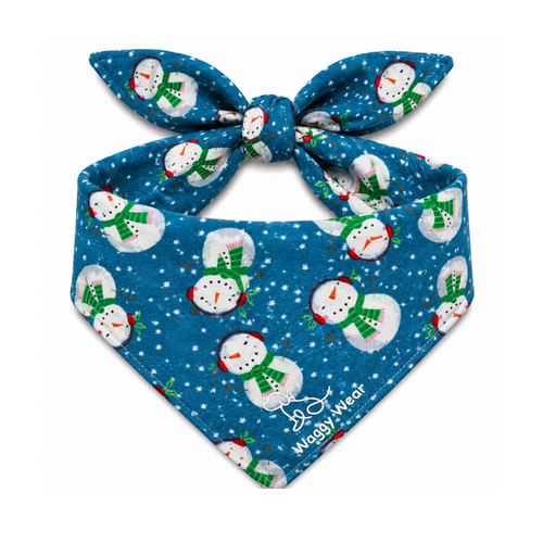 Snowman Season – Tie-On Dog Bandana