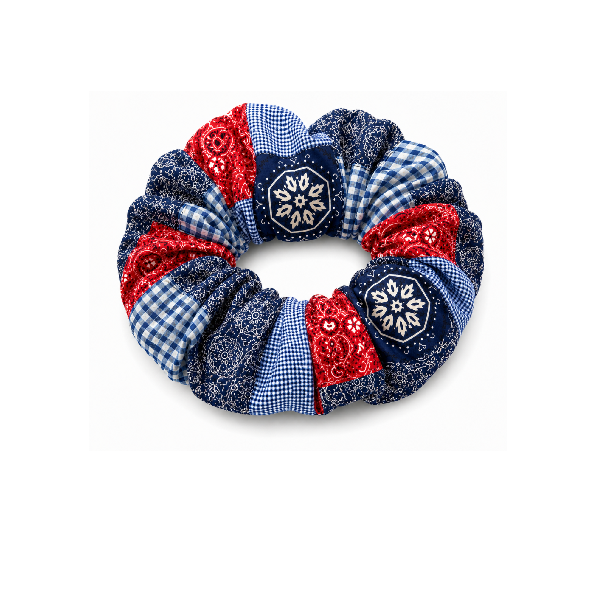 All-American Patch Matching Hair Scrunchie