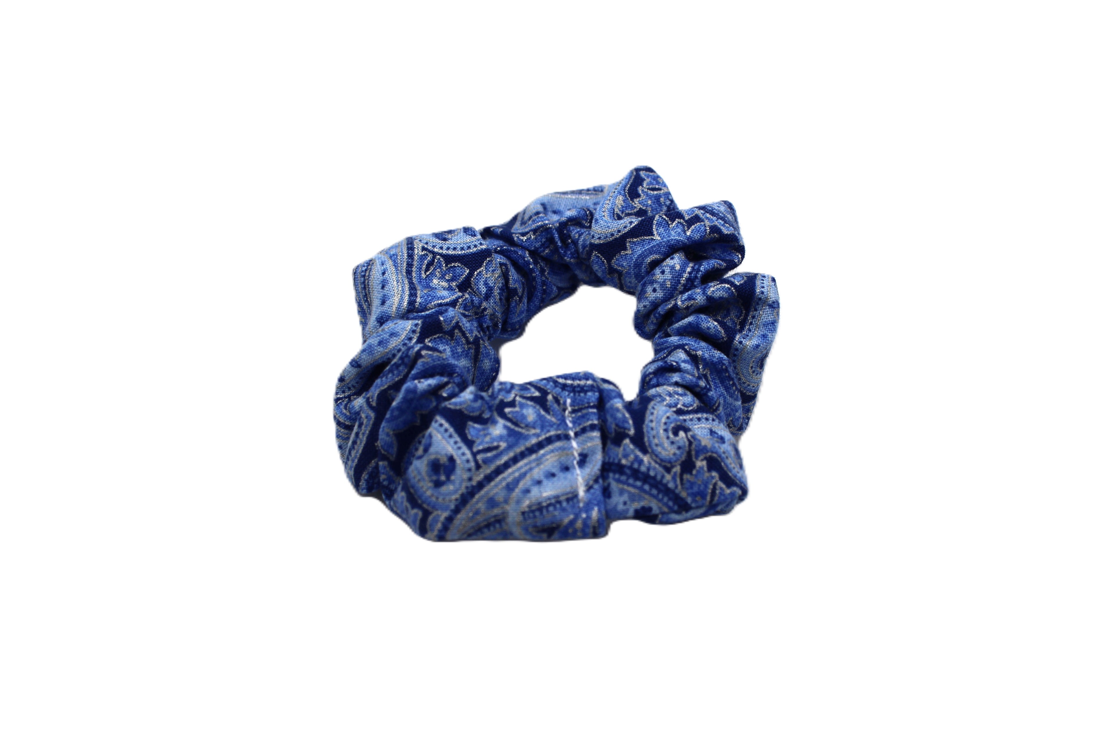 Blue Bandit Matching Hair Scrunchie
