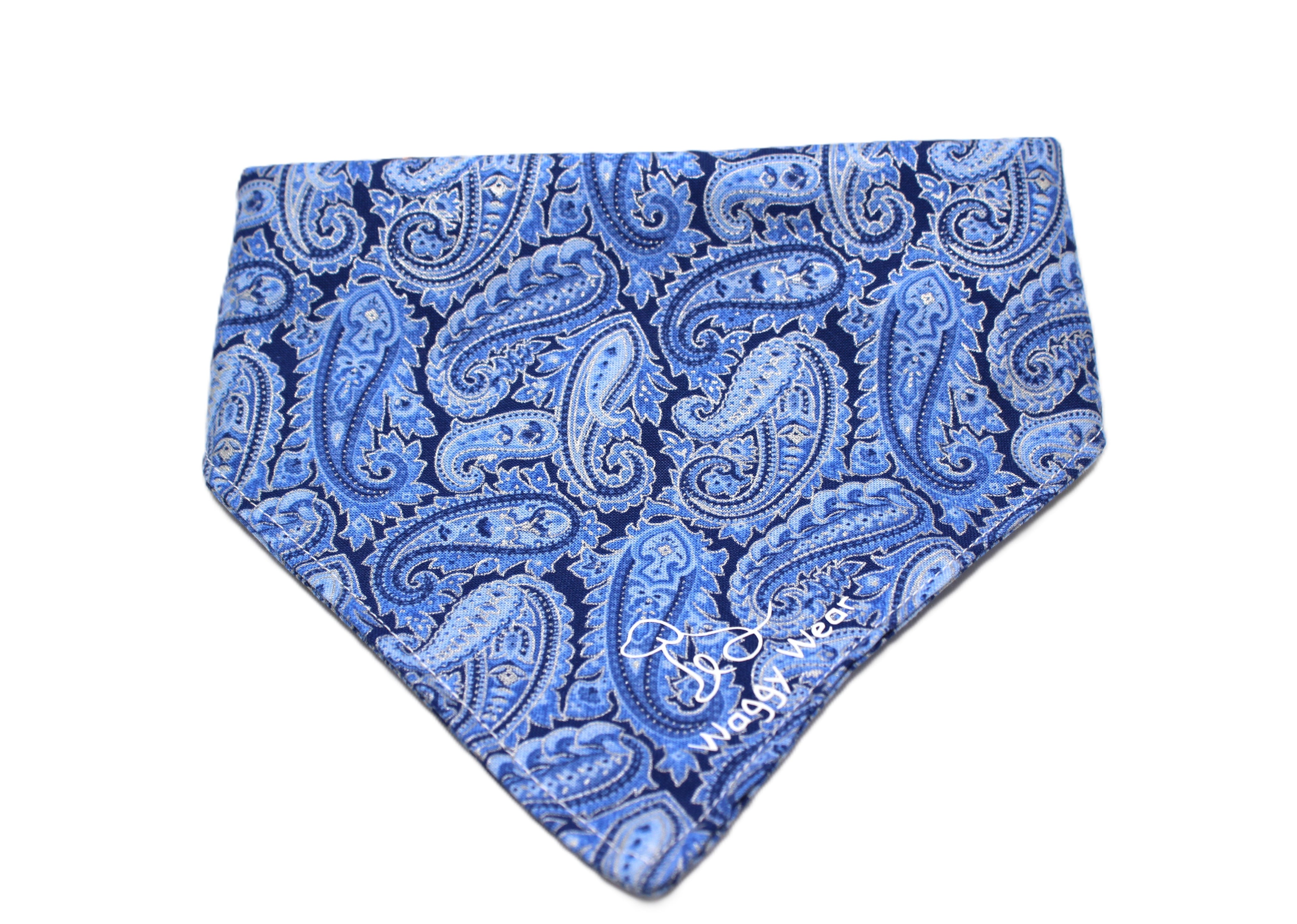 Blue Bandit – Summer Tie-On Dog Bandana