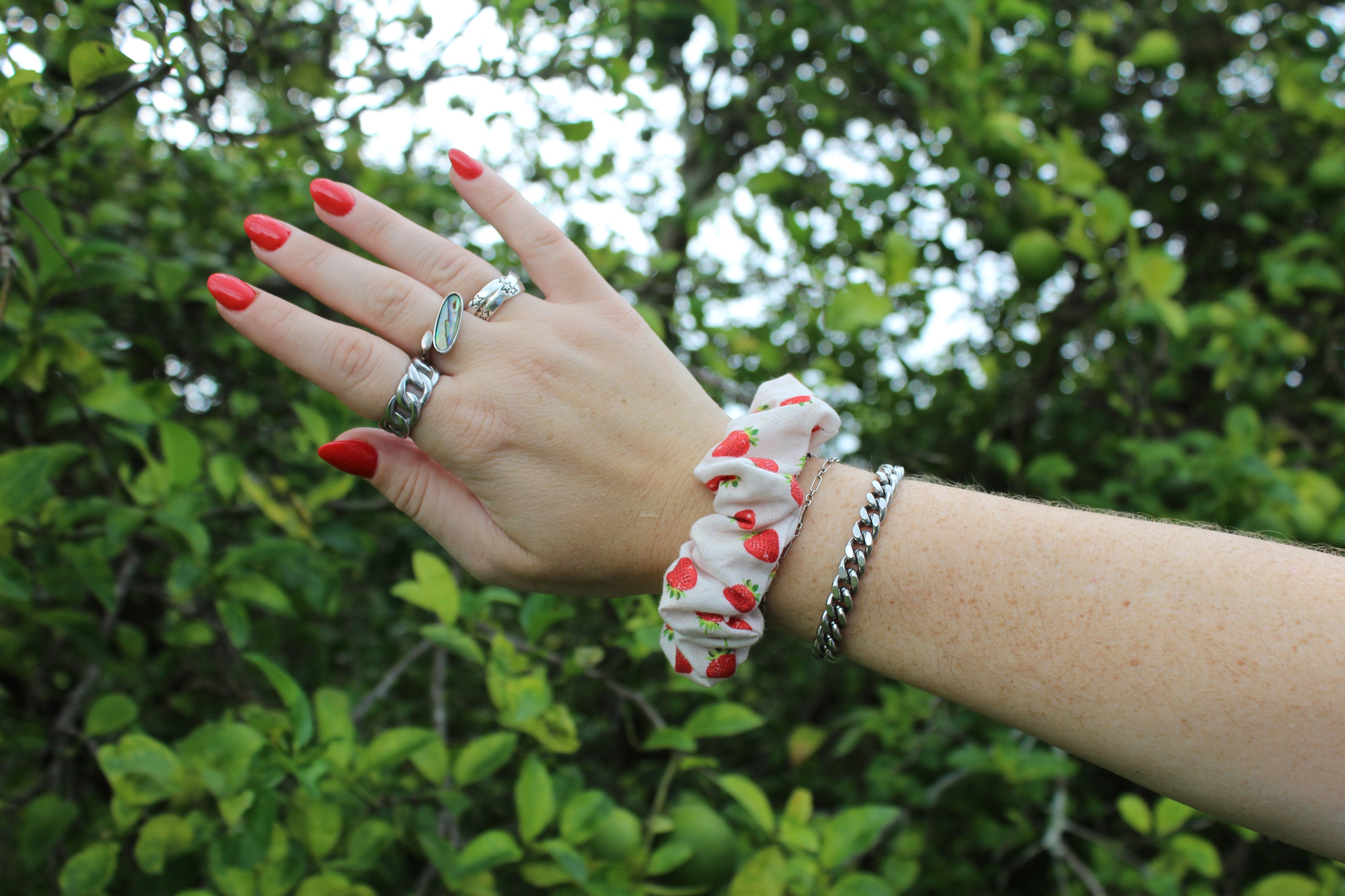 Strawberry Delight Matching Hair Scrunchie