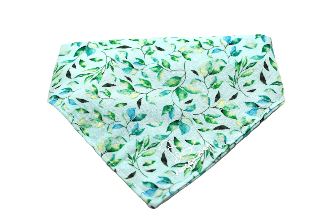 Leafy Breeze – Summer Tie-On Dog Bandana
