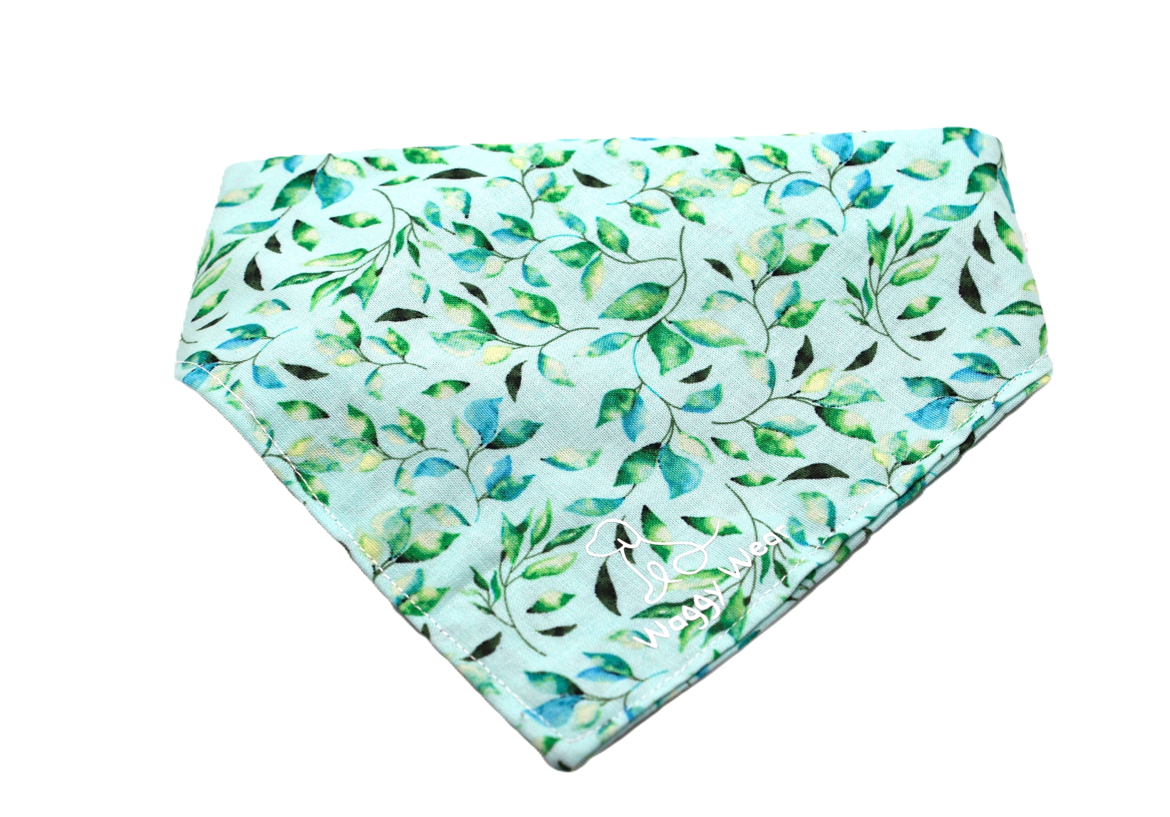 Leafy Breeze – Summer Tie-On Dog Bandana