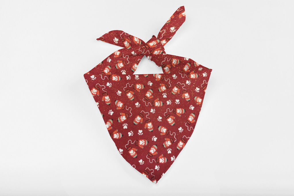 Winter Paws – Christmas Tie-On Dog Bandana