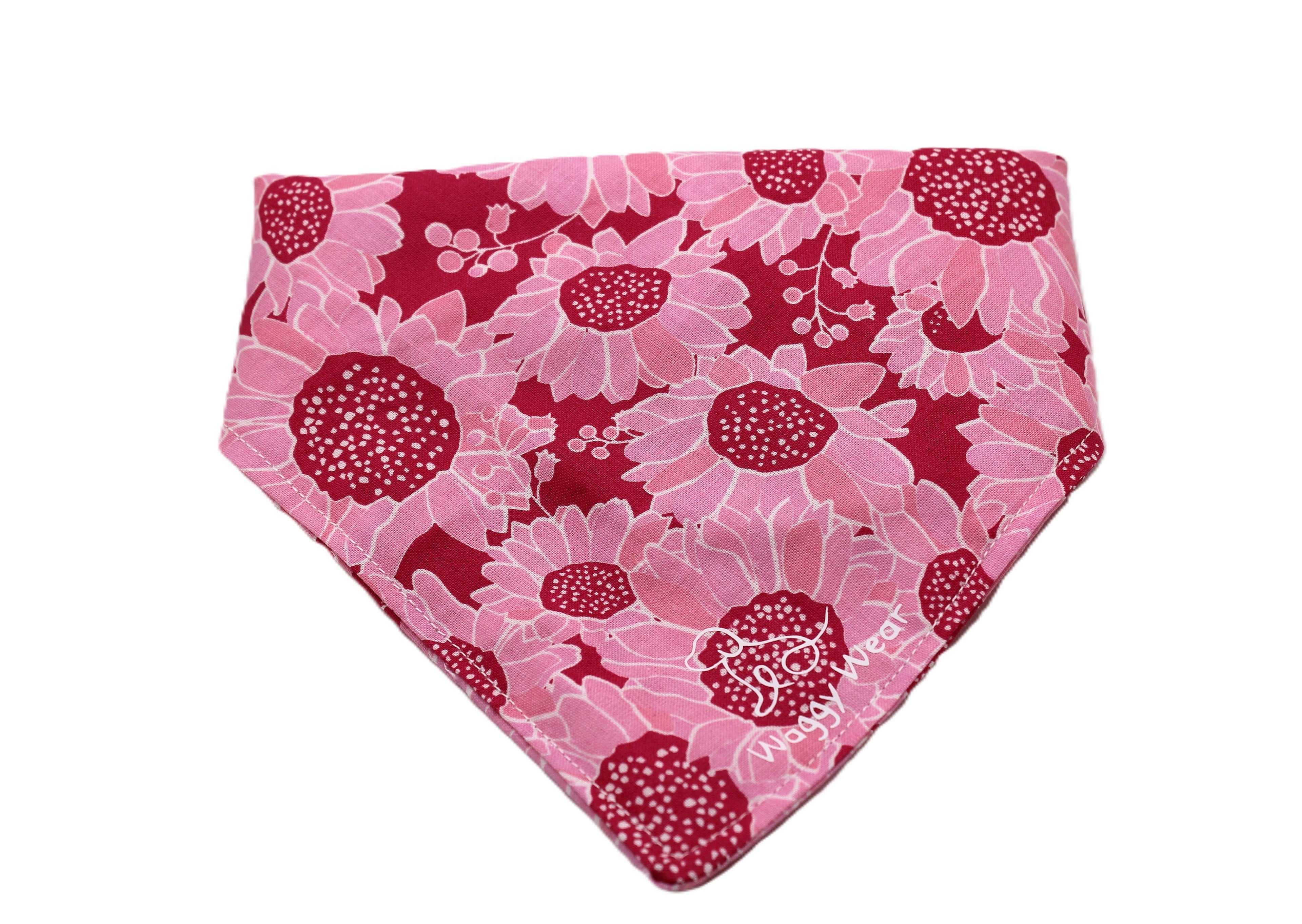 Pink Petals - Summer Tie-On Dog Bandana