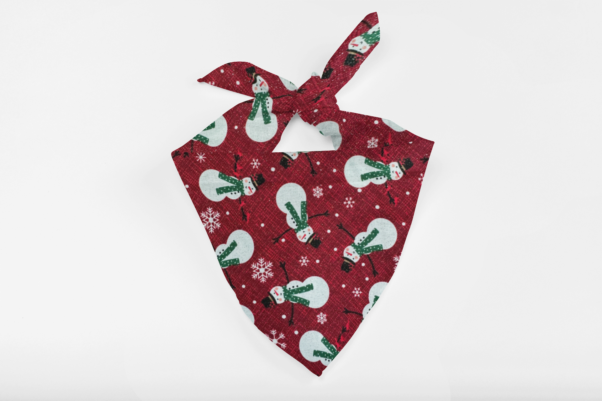 Mr. Snow – Christmas Tie-On Dog Bandana