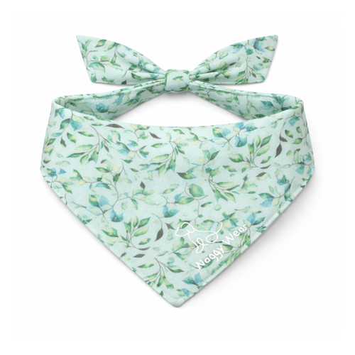 Leafy Breeze – Summer Tie-On Dog Bandana