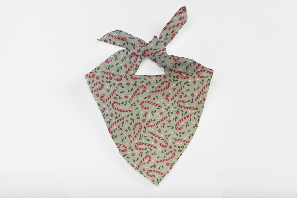 Candy Cane Lane – Christmas Tie-On Dog Bandana