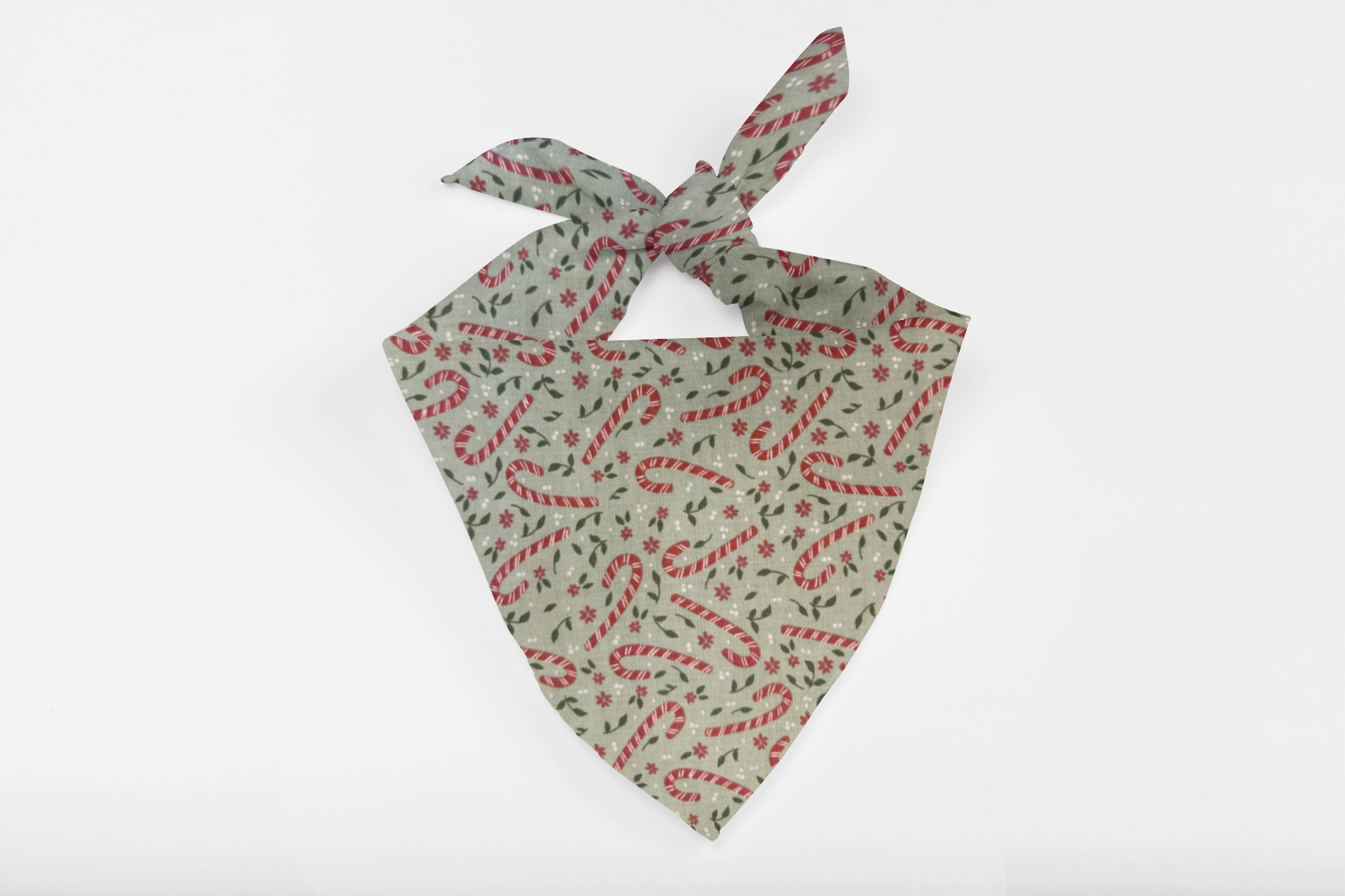 Candy Cane Lane – Christmas Tie-On Dog Bandana
