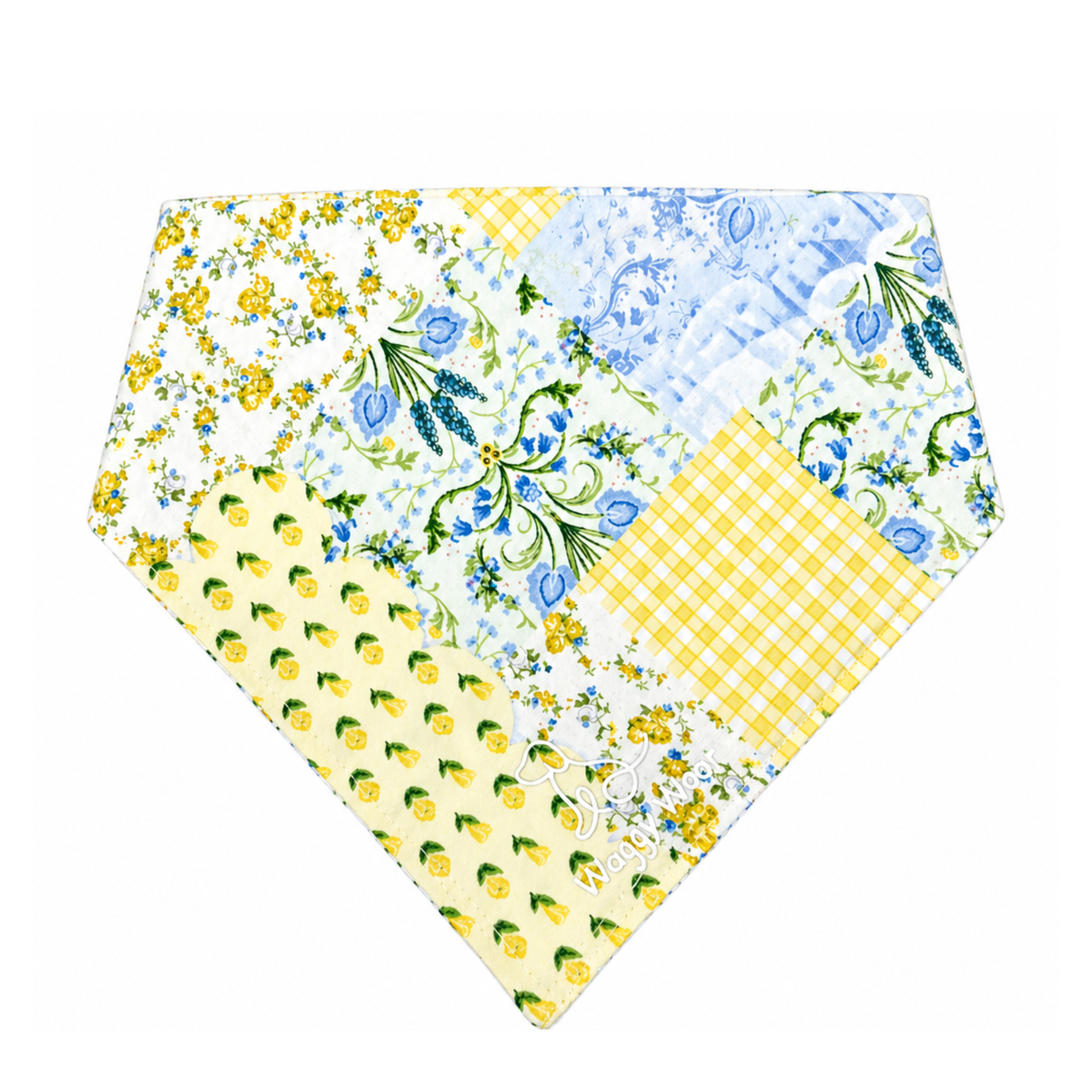 Petal Patchwork – Tie-On Dog Bandana