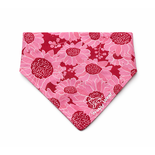 Pink Petals - Summer Tie-On Dog Bandana